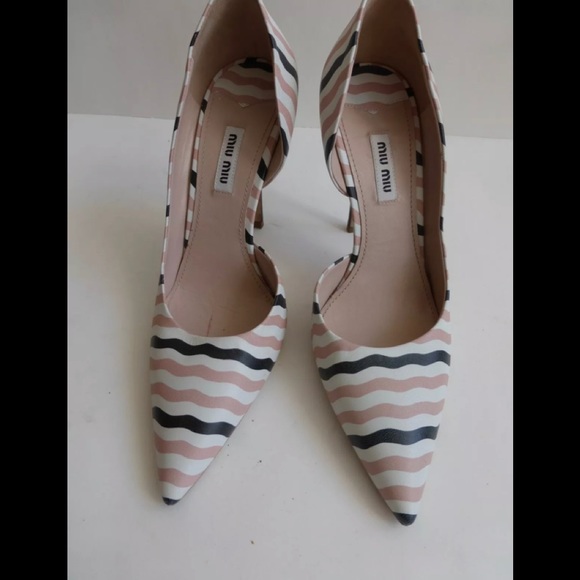 New Auth MIU MIU by PRADA dress SHOES 38.5 ITALY - Picture 5 of 6